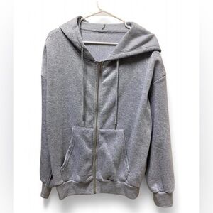 SHEIN Women’s NWOT Gray Zip-Up Hoodie